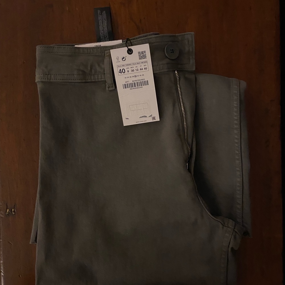 NWT Zara Straight Marine Pants
